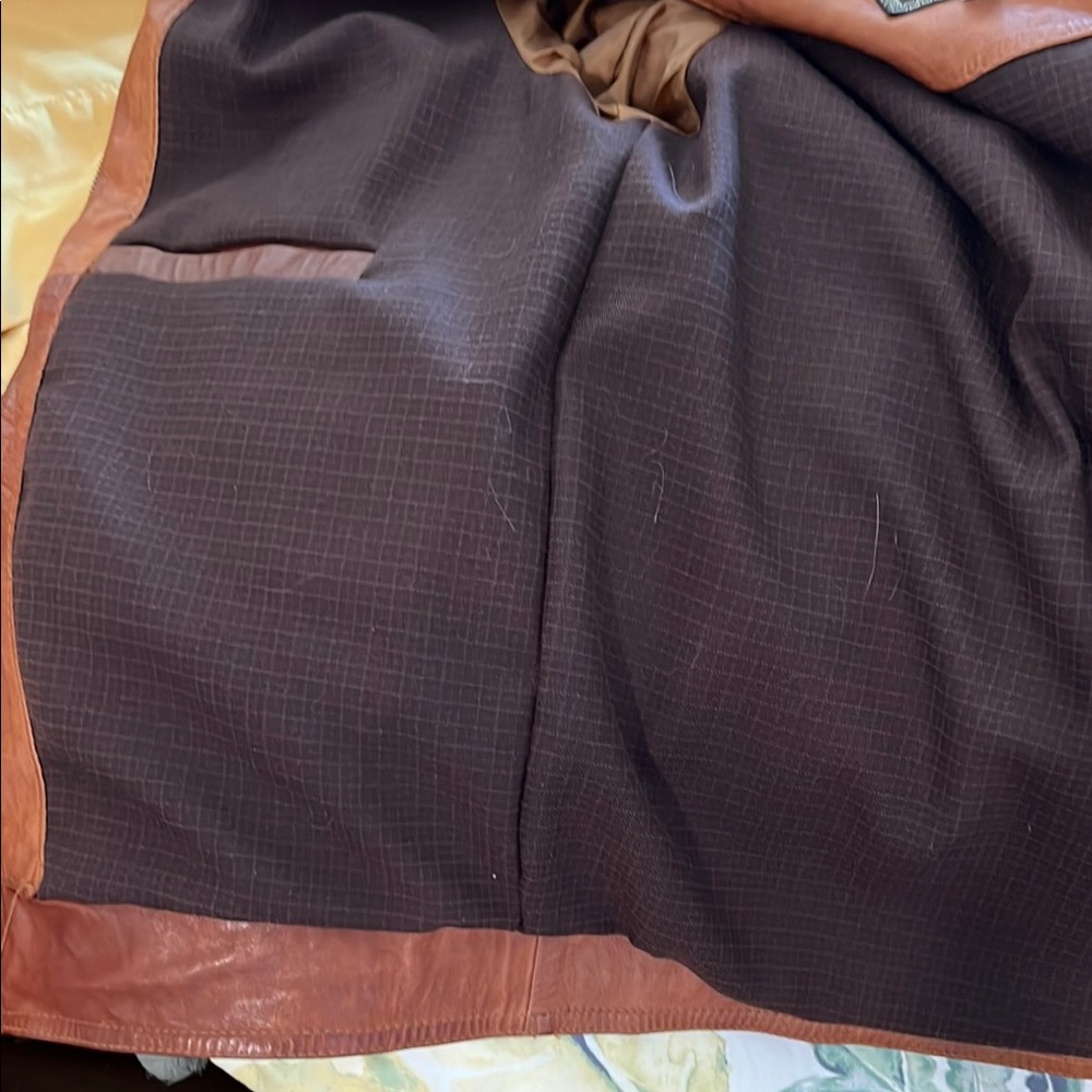 Tan Leather Jacket - Picture 9 of 10